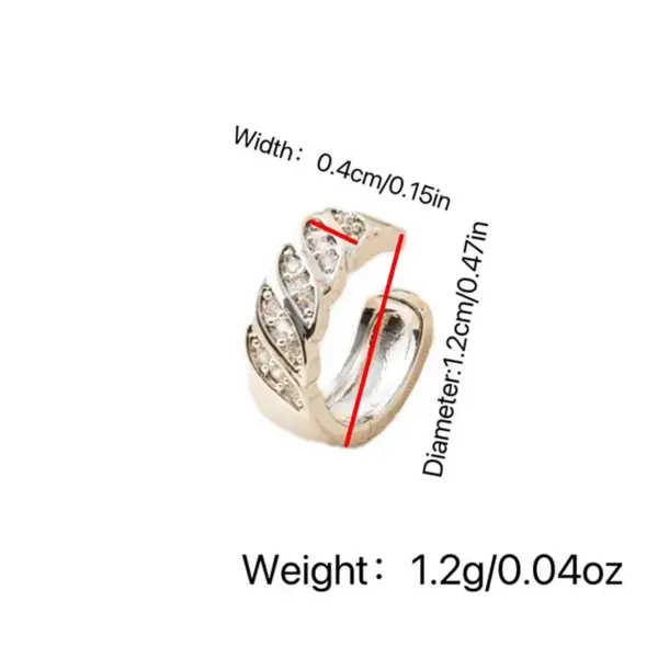 1 Piece Elegant Luxurious Geometric Plating Copper Zircon Ear Cus