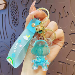 Oil cherry blossom bear-Blue / OPP bag packaging