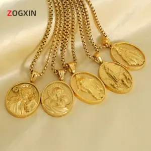 Wholesale Ion Plating (IP) Cartoon Character Stainless Steel Titanium Steel Retro Waterproof Non Tarnish 304 Stainless Steel Pendant Necklace