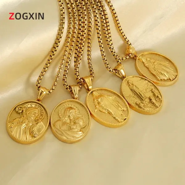 Wholesale Ion Plating (IP) Cartoon Character Stainless Steel Titanium Steel Retro Waterproof Non Tarnish 304 Stainless Steel Pendant Necklace