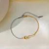 PVD Coated Real Gold Plated 18K Gold Knot 304 Stainless Steel Casual Simple Style Commute Waterproof Non Tarnish 304 Stainless Steel Bracelets