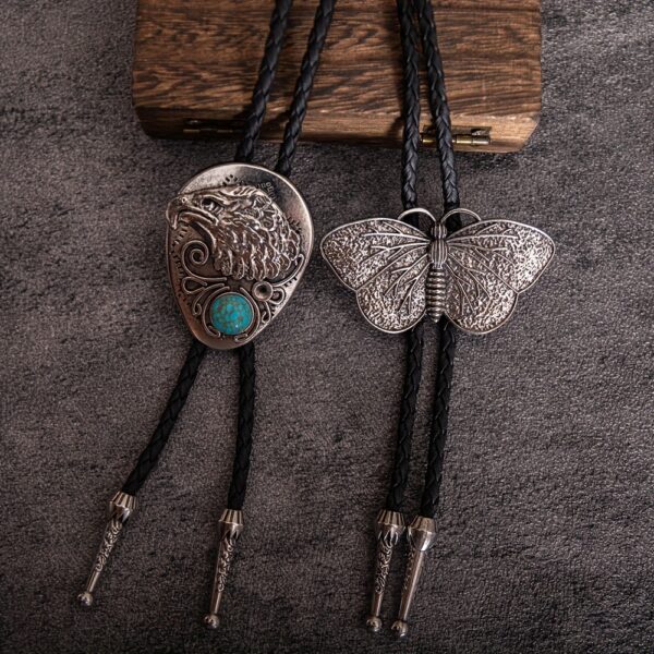 Wholesale Vintage neckline western cowboy leather necklace