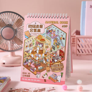 Wholesale Zaomu Miniature Scene Sticker Book Sunshine Town 3D Stereo Cartoon Cabin DIY Landscaping Decoration Sticker Book