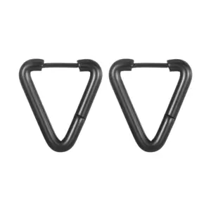 N Triangle Ear Clip Black One
