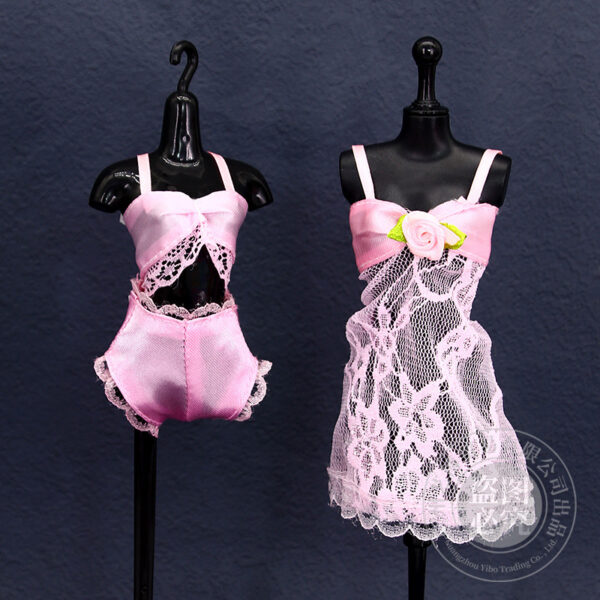 Wholesale Toy clothes 30cm doll wedding sexy three-piece underwear pajamas change very cute fabric base coat