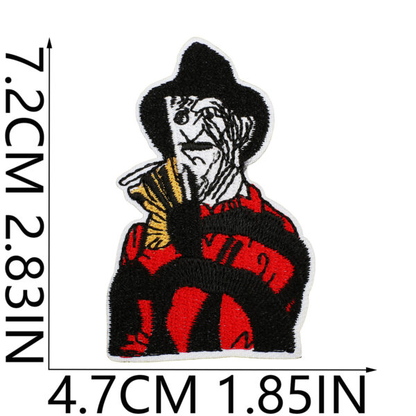 oly-2f42777dc192ce6ed724fe3696305016 Wholesale Howling Day ess Embroidered Cloth Stickers Horror Doll Patch Stickers Zombie Embroidery Pieces Weird Clown Embroidery Chapter