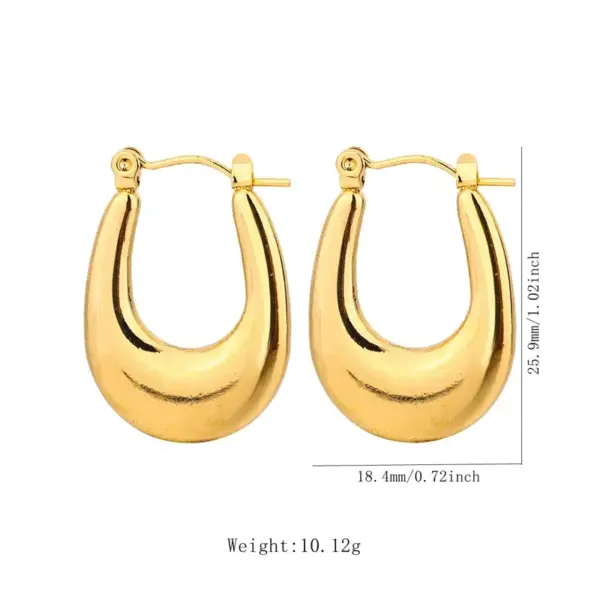 Wholesale Elegant Geometric/Heart/Waterdrop Solid 304 Stainless Steel Earrings Suitable For Women To Wear During Daily Commute Or Shopping