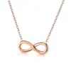 Wholesale PVD Coated Real Gold Plated 18K Gold Infinity 304 Stainless Steel Simple Style Waterproof Non Tarnish 304 Stainless Steel Necklace