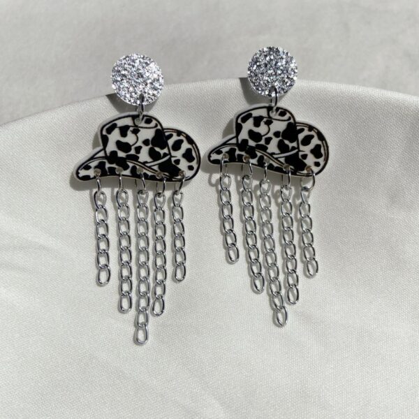 Wholesale Cowboy hat tassel earrings