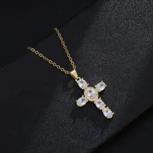 White Zircon Cross