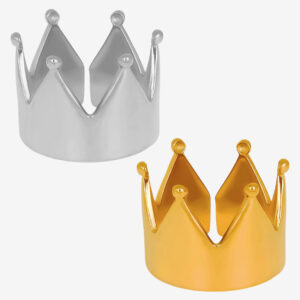 Wholesale 304 stainless steel European and American cross-border INS style crown ring simple personality temperament 18k gold open smooth ring