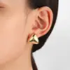 Wholesale 1 Pair Simple Style Triangle Plating Brass 18k Gold Plated Ear Studs