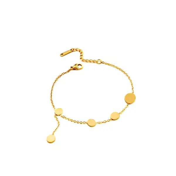 PVD Coated Flower Stainless Steel Sweet Waterproof Non Tarnish Bracelets