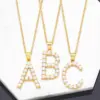 Wholesale Copper Cable Chain Letter Pendant Necklace