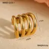 Wholesale PVD Coated Real Gold Plated Semicircle 304 Stainless Steel Modern Style Sweet Waterproof Non Tarnish Ear Cuffs