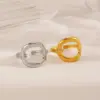 Wholesale Ion Plating (IP) 18K Gold Plated Geometric 304 Stainless Steel Simple Style Classic Style Commute Waterproof Non Tarnish Open Rings