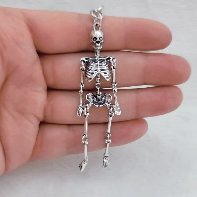 Wholesale Gothic Skull Keychain, Skull Man Keychain, Metal Skull Keyring