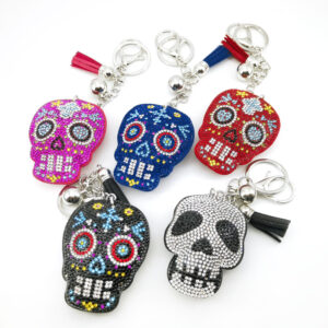 Wholesale Diamond studded punk ghost head key