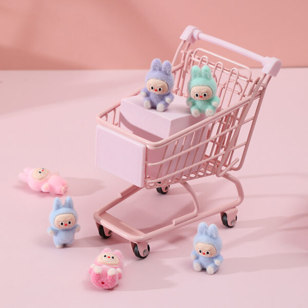 Wholesale Mini Flocked Cartoon Doll Bag Pendant Trendy Cute Ornament Keychain DIY Jewelry Accessories