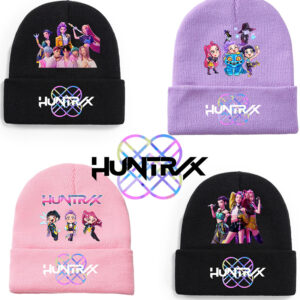 Wholesale 2025 Amazon New K-pop Witcher Girl Group Print Knitted Hat, Fleece Hat, Warm Hat for Teenagers and Boys