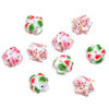 Wholesale Christmas resin clay loose beads, heavy-duty through-hole beads, DIY holiday beaded pen accessories