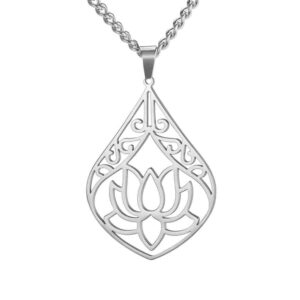 Steel color water drop shaped lotus