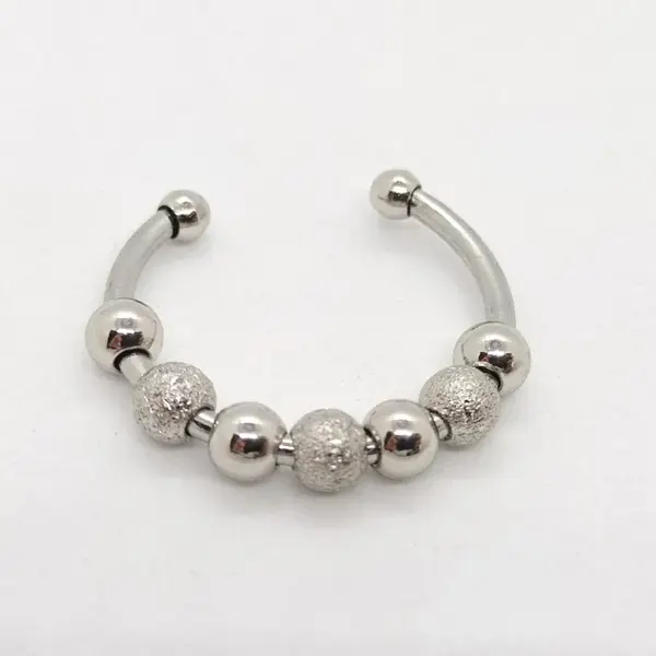 Classic Style Geometric Stainless Steel Plating Open Ring