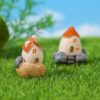 Wholesale zakka Love Sea Village Small Clay House Micro Landscape Decoration Accessories Resin Small House Ornaments Villa