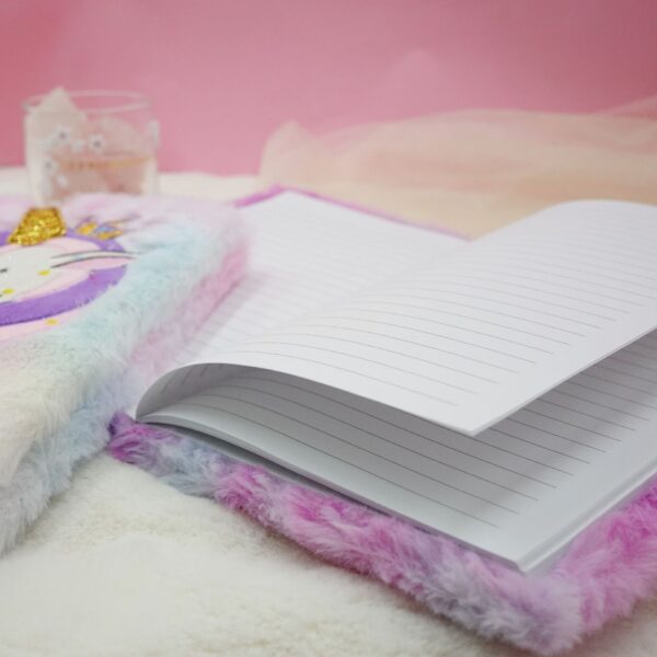 Wholesale Creative girly cute plush unicorn notebook