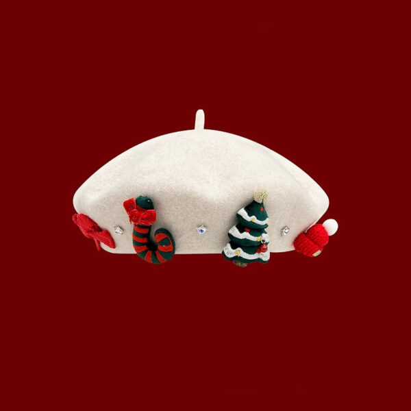 Wholesale Children's Christmas wool parent-child beret