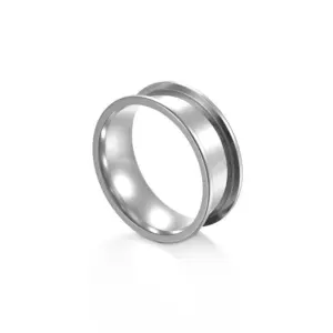 Silver 8mm Straight Edge / 8