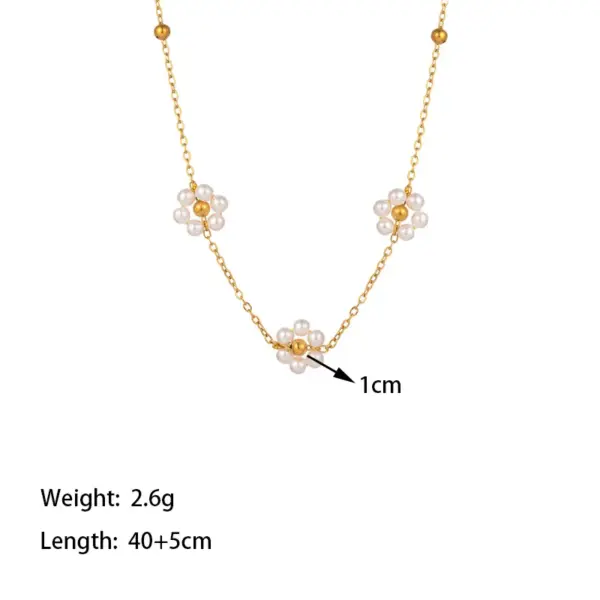 PVD Coated Real Gold Plated 18K Gold Flower 304 Stainless Steel Elegant Simple Style Waterproof Non Tarnish Bracelets Necklace