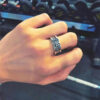 oly-2fa944daa966ec8cc81082bd7a23cc57 Wholesale Chiba Retro Cross Ring for Men and Women 925 Sier Old Ins Style Stylish Trendy Cool Bungee Open Ring