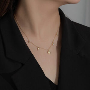 A2131-gold necklace / 925 silver