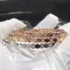 Wholesale Fashion Geometric Titanium Steel Zircon Bangle