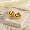 Ball Plating 316 Stainless Steel No Inlaid PVD Coated Earrings