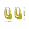 Wholesale 1 Pair Simple Style U Shape Patchwork Copper Earrings