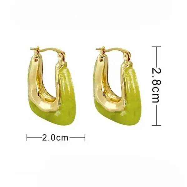 Wholesale 1 Pair Simple Style U Shape Patchwork Copper Earrings