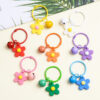 Wholesale Korean Style Hyun-a Small Fresh Color Small Flower Bell Keychain Tanabata Gift Key Ring Bag Women's Hanging Accessories