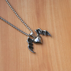 Wholesale Bat Love Cross Necklace with Stainless Steel Necklace for Pendant Clavicle Chain