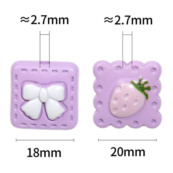 Wholesale Strawberry Bow Square Beaded String