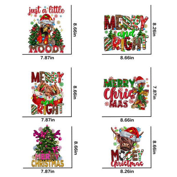 Wholesale Christmas heat transfer stickers