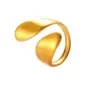Wholesale Simple Oil Dropping Irregular Ring Women's Color-free 18k Gold Plating Shaped Open Stainless Steel Ring