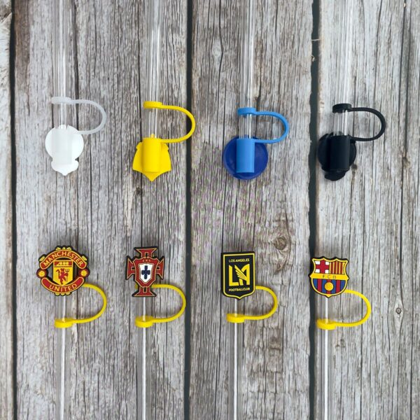 Wholesale New Sports Club Silicone Straw Cap Straw Protective Cover Dust Plug Straw Decorative Buckle Dust Cap Cross Border