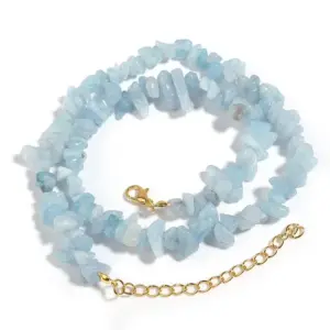 Aquamarine / 43cm Long Tail Chain 5cm