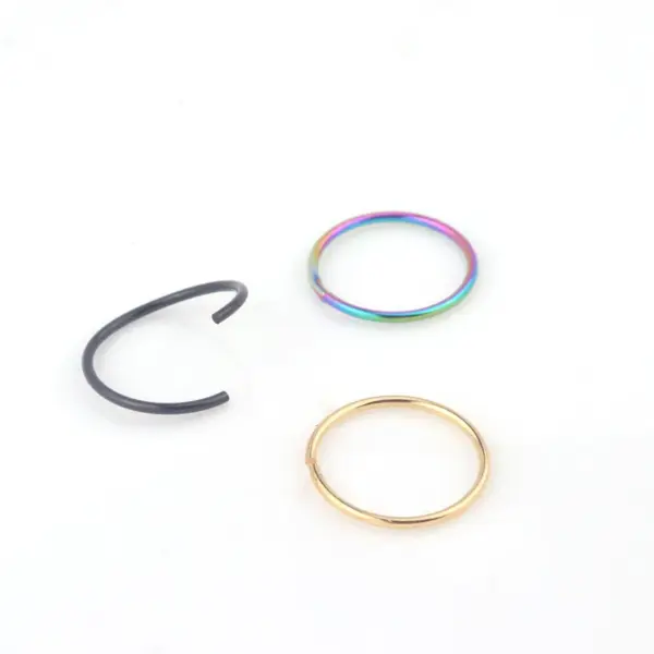 1 Piece 316L Stainless Steel Ear Cartilage Rings & Studs Geometric Waterproof Non Tarnish Surgical Steel Ear Cartilage Rings & Studs Nose Rings & Studs Unisex