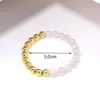 Wholesale Elegant Classic Style Round Freshwater Pearl Copper Beaded Handmade Plating Gold Plated Bracelets