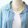 Wholesale Hip-hop Simple Style Round Solid Color Copper 18k Gold Plated Necklace In Bulk