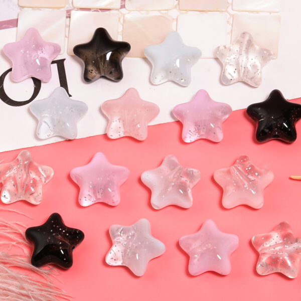 oly-2fdd4abac30ecc29fb7488baad29c03b Wholesale Gradient Sequin Five-inted Star Beaded Colorful Love Acrylic Beads DIY Bracelet Mobile Phone Chain Car Hanging Aessories
