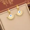 Wholesale PVD Coated 18K Gold Real Gold Plated Devil'S Eye Stainless Steel Casual Streetwear Waterproof Non Tarnish Bracelets Earrings Necklace